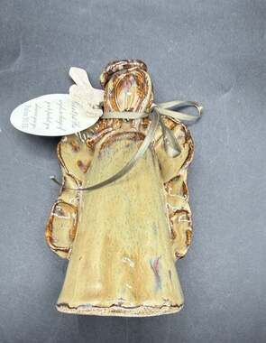 Guardian Angel Christmas Tree Ornament Christian Psalm 91:11 Pottery MWT -C37